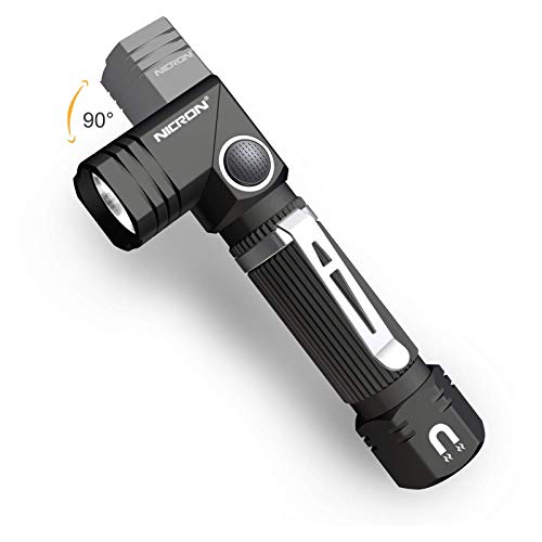 Flashlight, NICRON N7 600 Lumens Tactical Flashlight, 90 Degree Mini Flashlight Ip65 Waterproof Led Flashlight 4 Modes- Best High Lumens are for Camping, Outdoor, Hiking （Not Including Batteries）Gift