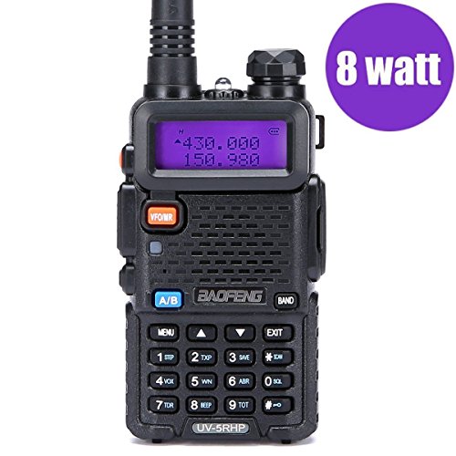 Walkie Talkies 2 Way Radio BaoFeng Radio Series UV-5RH High Power 8 Watt Dual Band Two Way Radio for Hiking Camping Trolling (Newer Version of Baofeng UV-5R) by LUITON